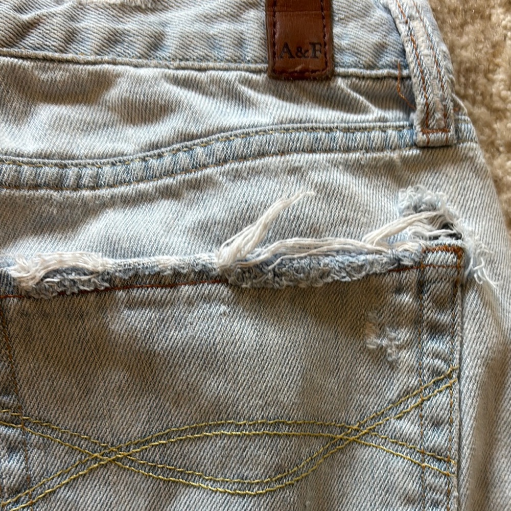 Abercrombie & Fitch Light Blue Flare Wide Leg Jeans - Picture 7 of 7